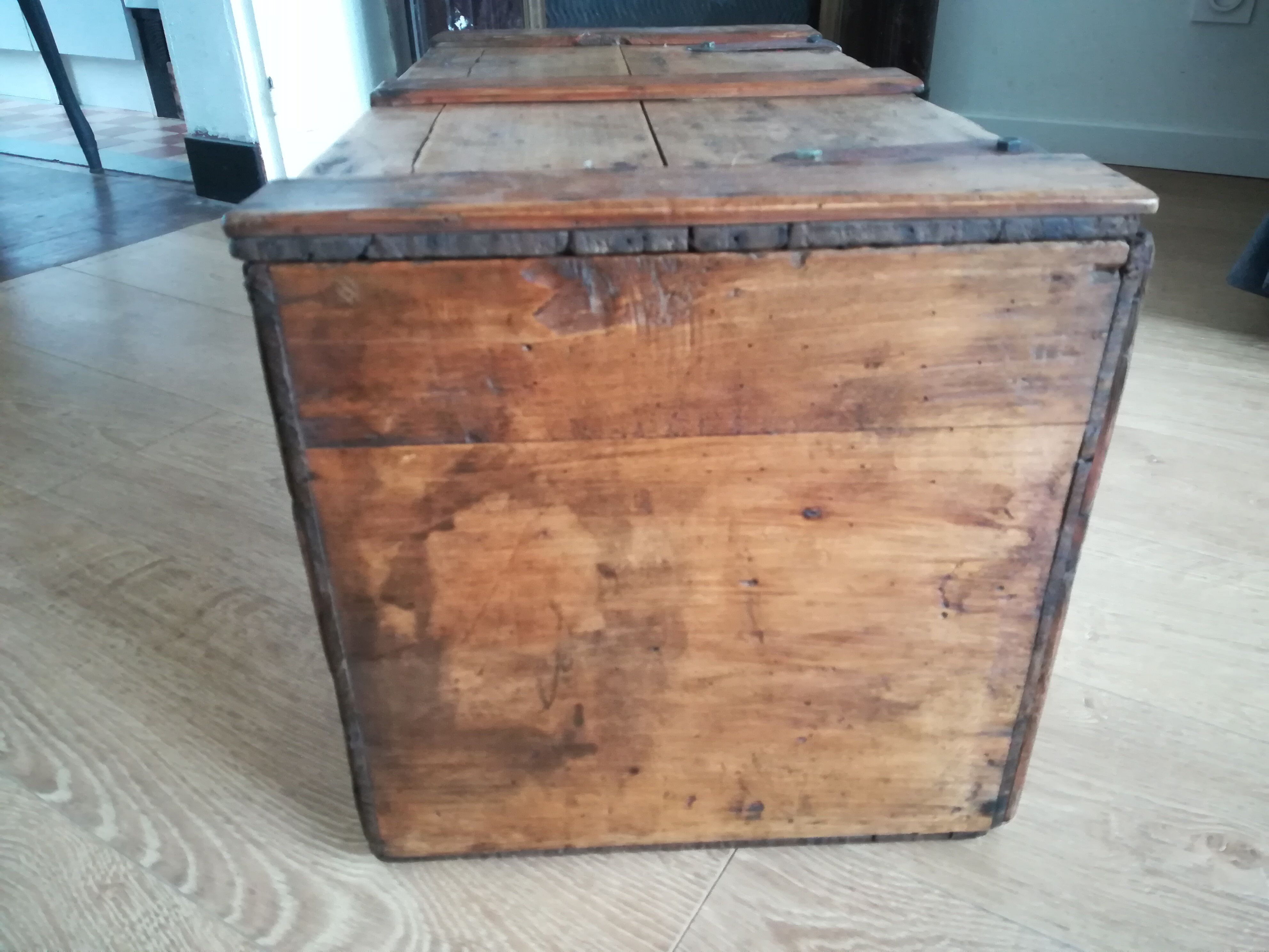 Old waxed wood chest