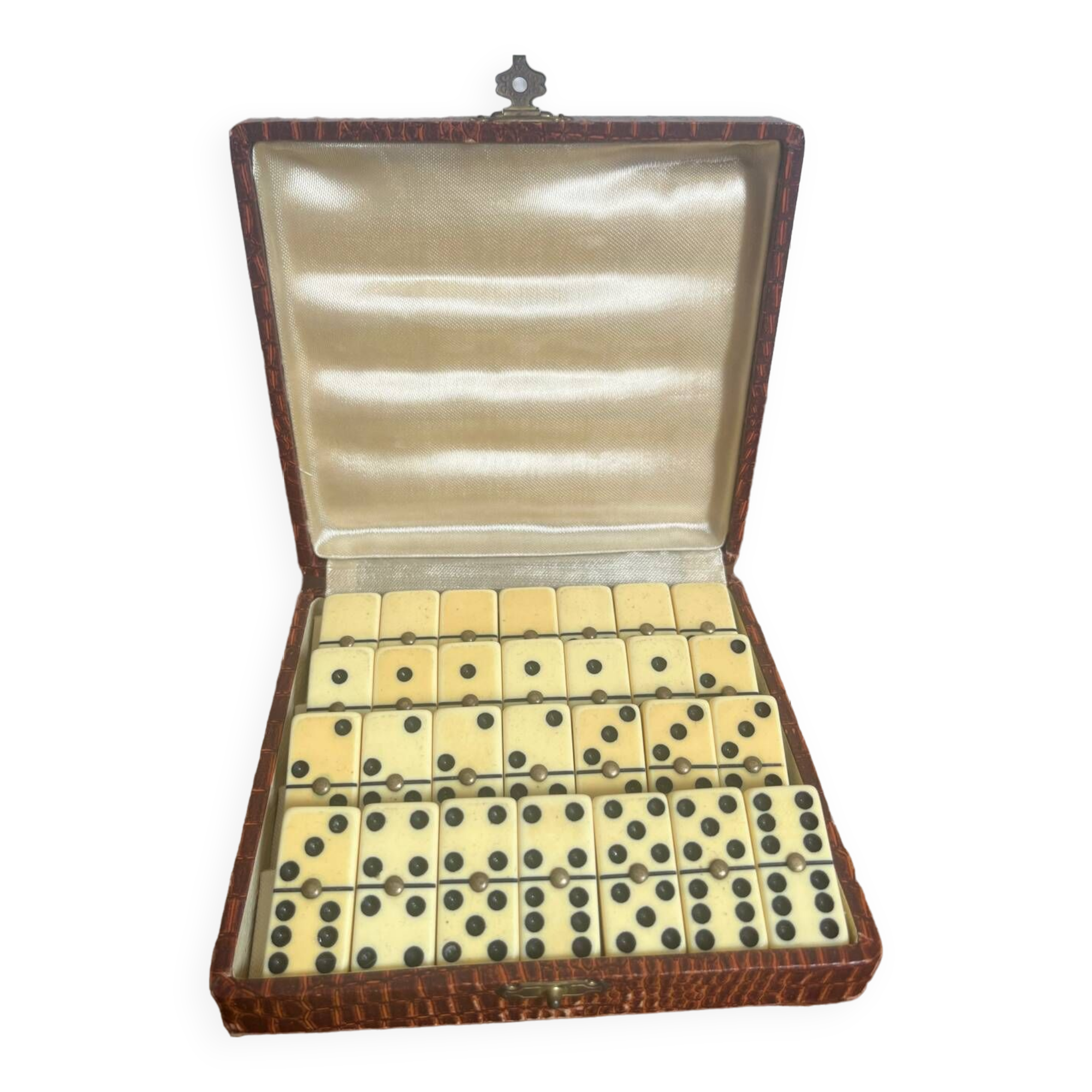 Bakelite domino game in its original box