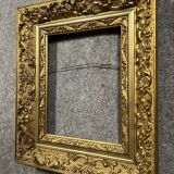 Gilded wood frame decorated with a frieze of foliage, Napoleon III period circa 1880