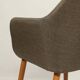 Vintage fauteuil de bureau gris anthracite chêne clair chaise de bureau moderne design