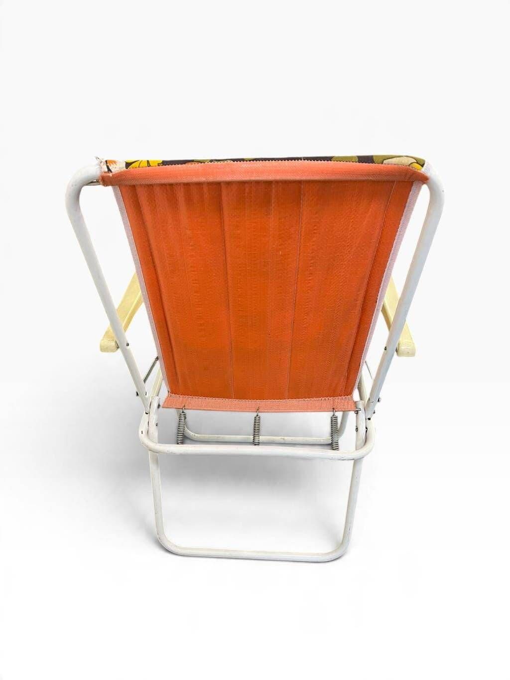Vintage orange folding beach/camping chair