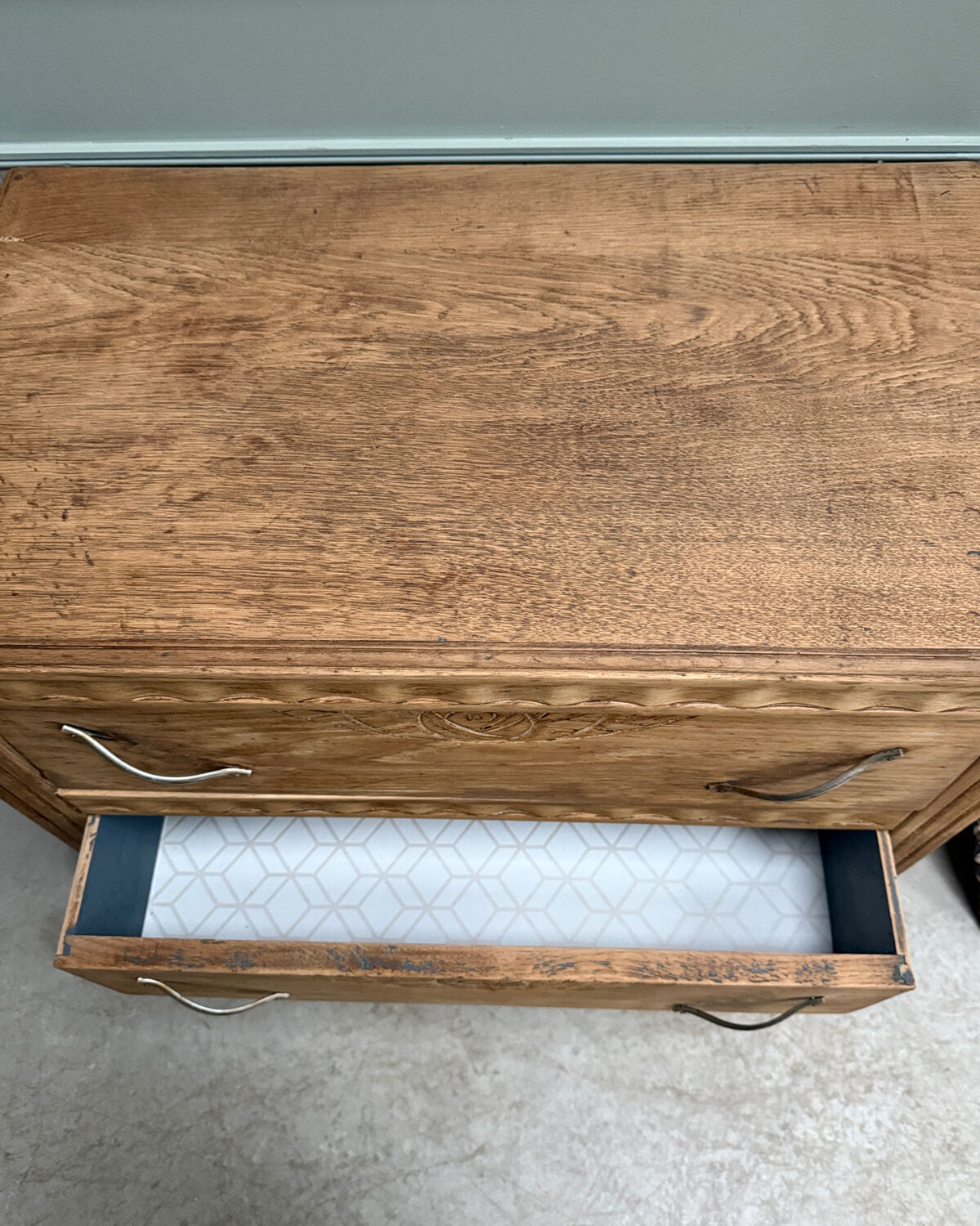 Art Deco oak commode (renovated)
