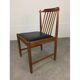 4 Scandinavian teak chairs with bars, 60s