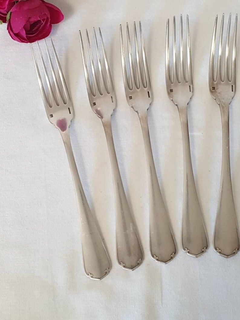 Large Antique Christofle Forks X6 in silver metal
