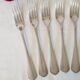 Large Antique Christofle Forks X6 in silver metal