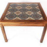 Coffee table in rosewood and with tiles of Danish design, 1960s
