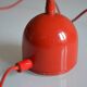 Vintage red French postmodernist desk lamp from the 1980s