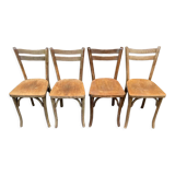 Set of 4 antique bistro chairs