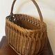 Vintage 1950s wicker basket