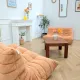 Togo apricot 2-seater and 3-seater sofa set Ligne Roset