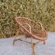 Set de trois fauteuils en rotin.