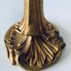 Bougeoir classique ancien en bronze doré