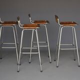 Dal Vera 'Les Arcs' barstools handpicked by Charlotte Perriand. Set of 4