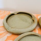 Set of 7 stoneware ashtrays