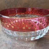 Salad bowl set and its 2 crystal cups