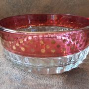Salad bowl set and its 2 crystal cups