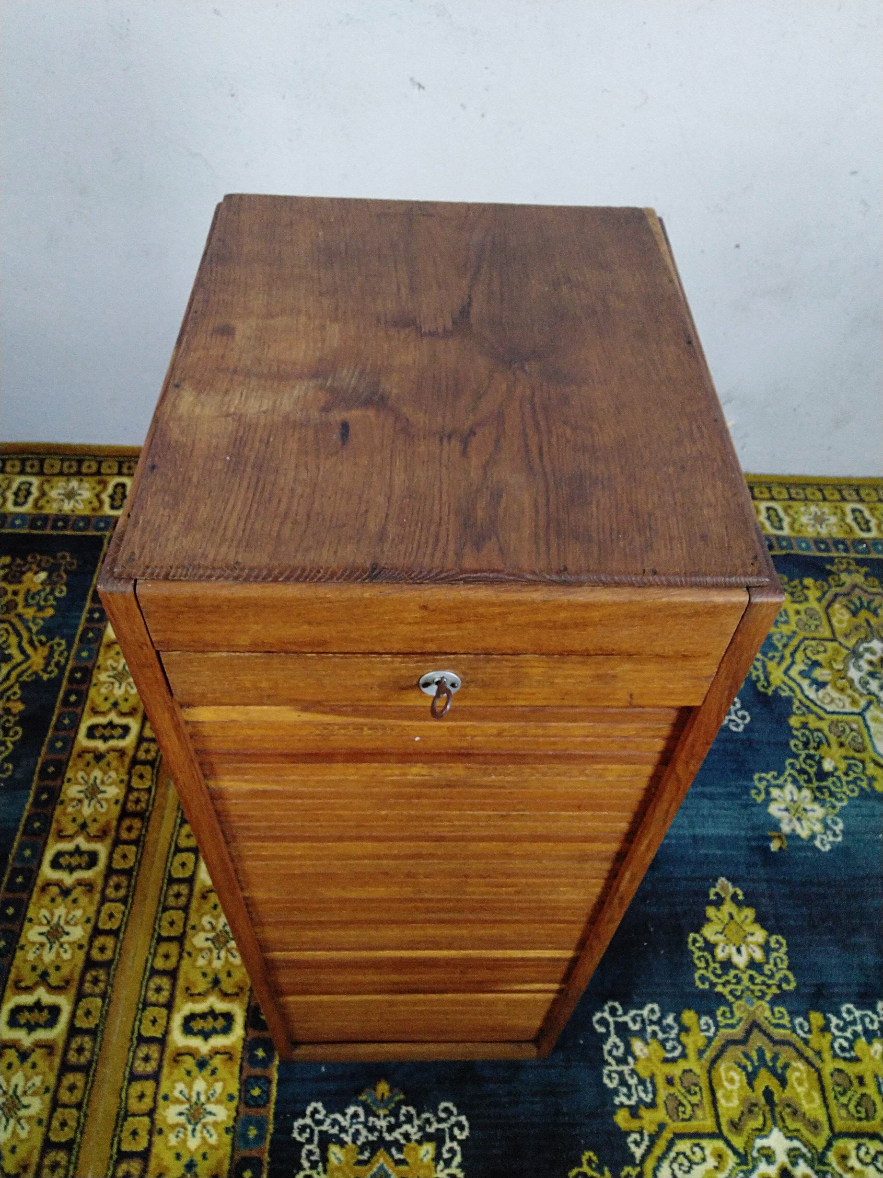 Vintage oak filing cabinet