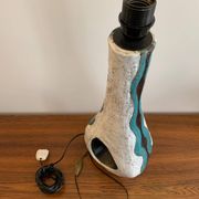 Asymmetrical ceramic lamp Vallauris France 1950, signed, unique