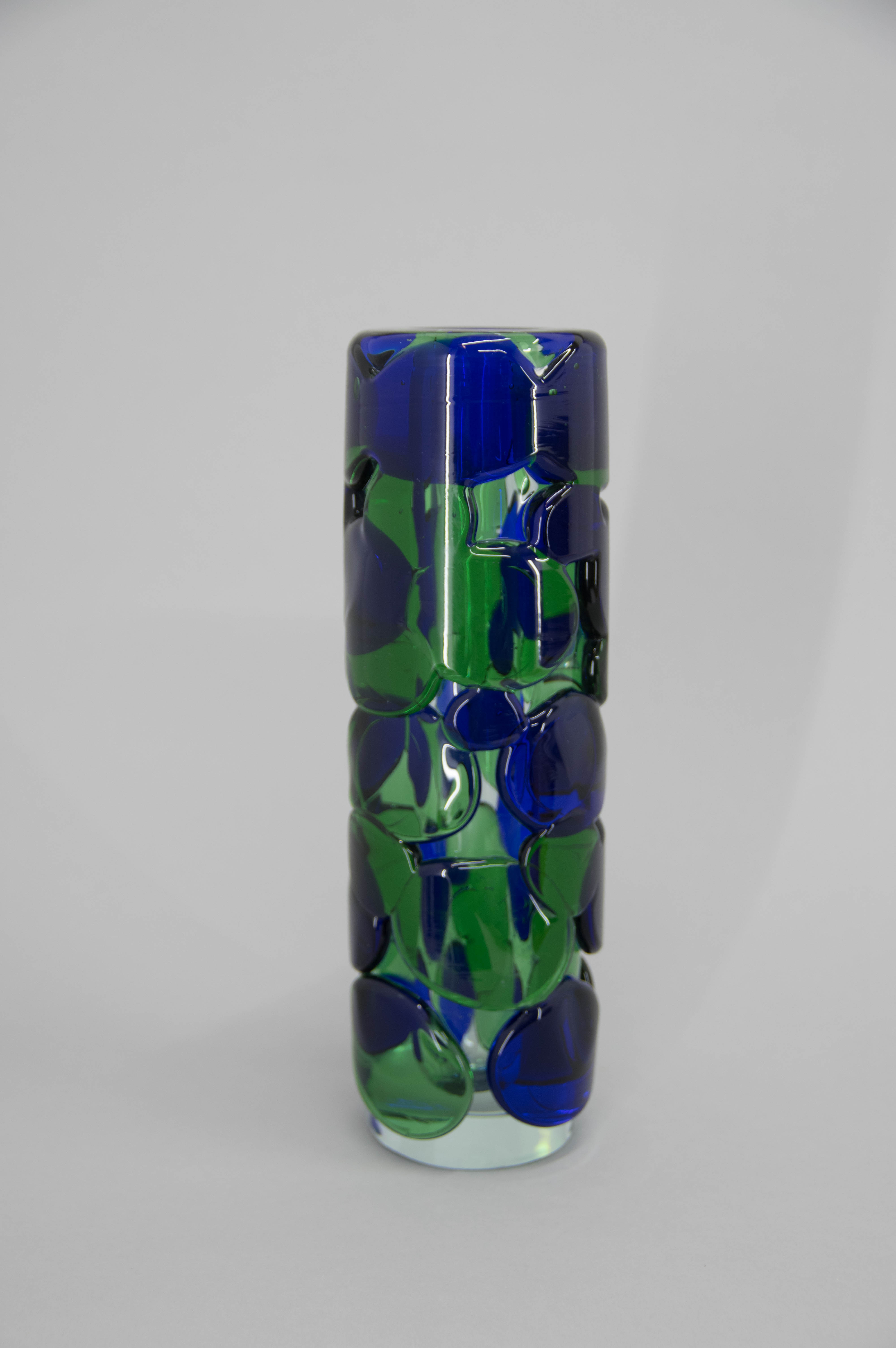 Set of Two Art Glass Vases by Jaroslav Svoboda, circa 1980
