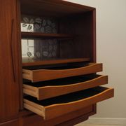 Teak highboard, Danish design, 1960s, production: Denmark