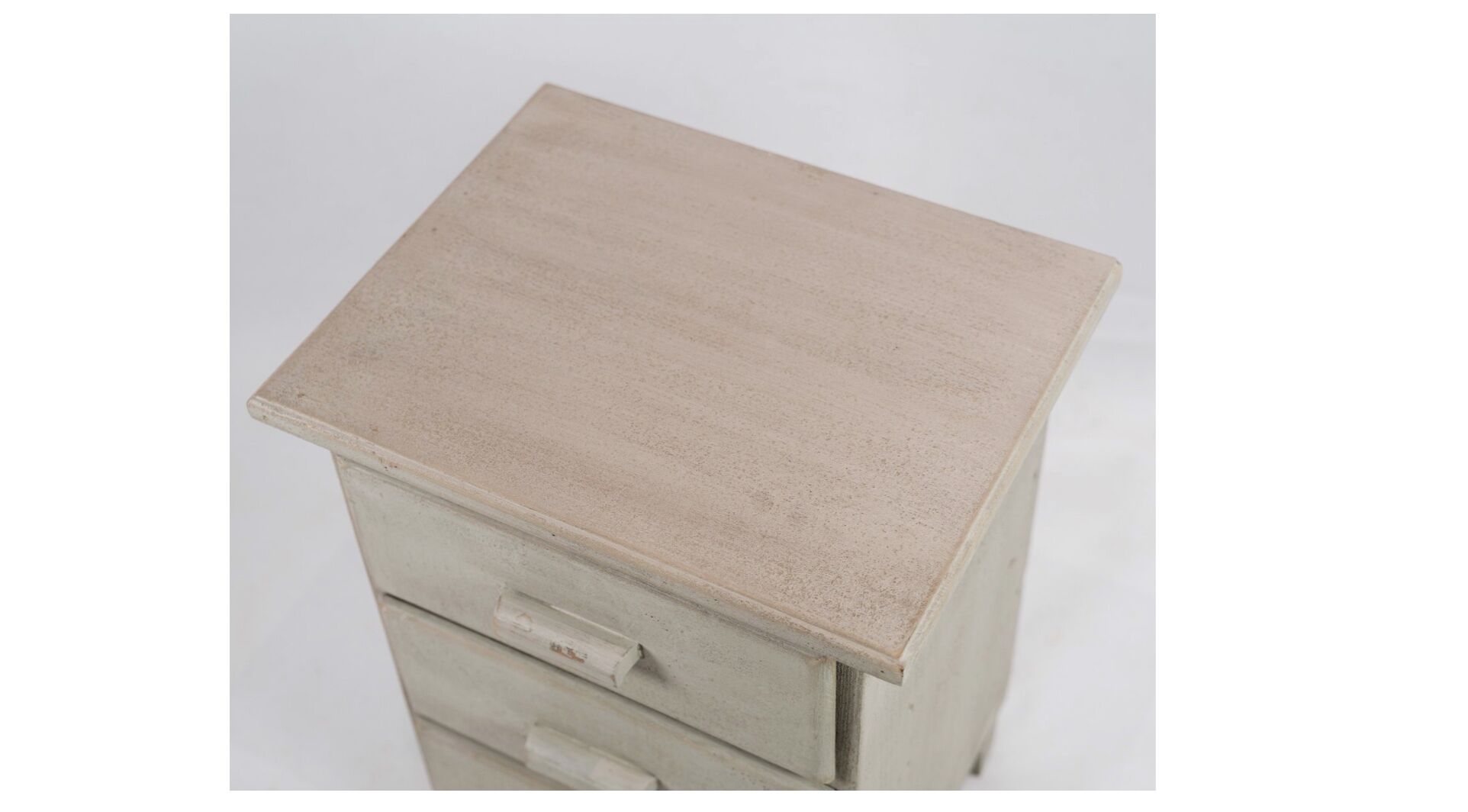 Small Gustavian Gray-Painted Chest of Drawers with 3 Drawers
