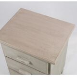 Small Gustavian Gray-Painted Chest of Drawers with 3 Drawers