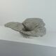Vintage one  of a kind cast concrete fruit trinket bowl leaf decor