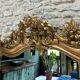Antique Louis-Philippe mirror, 171/123cm, with beaded pediments and gold leaf