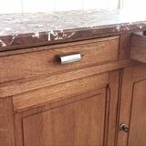 Art Deco sideboard Solid blond oak Width 120 cm