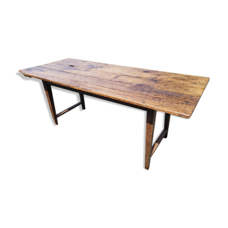 Large rustic farmhouse table bobbin legs