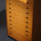 Oregon Pine Chest of Drawers with Brass Handles, 1970s