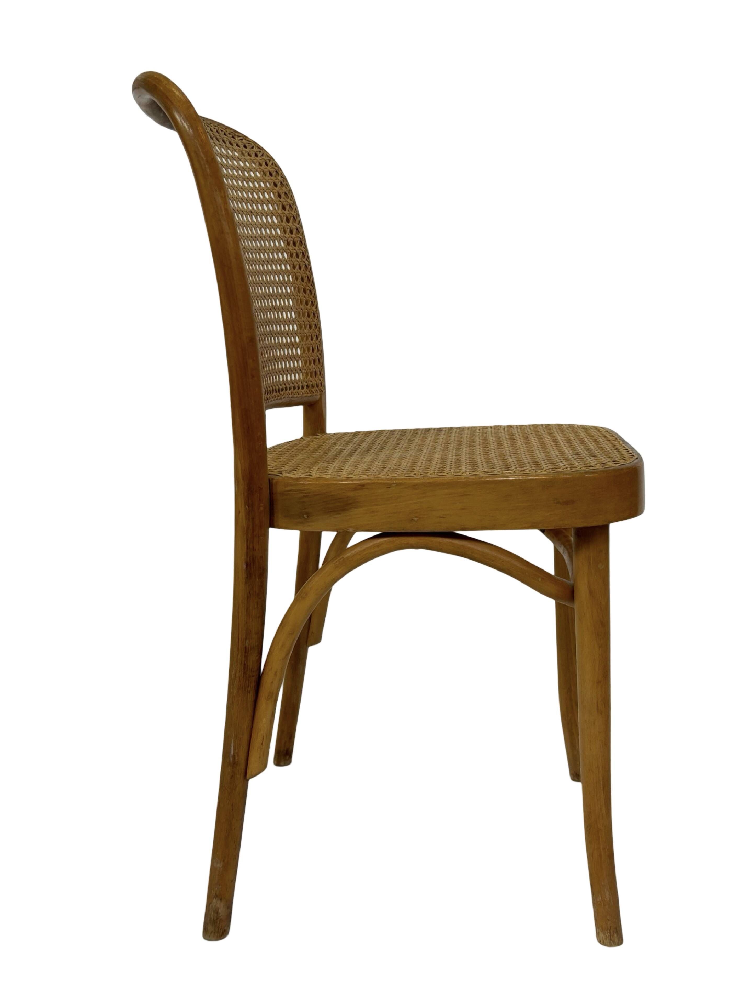 Vintage set of 4 Prague or 811 chairs, FMG Poland, Thonet Josef Hoffmann Design