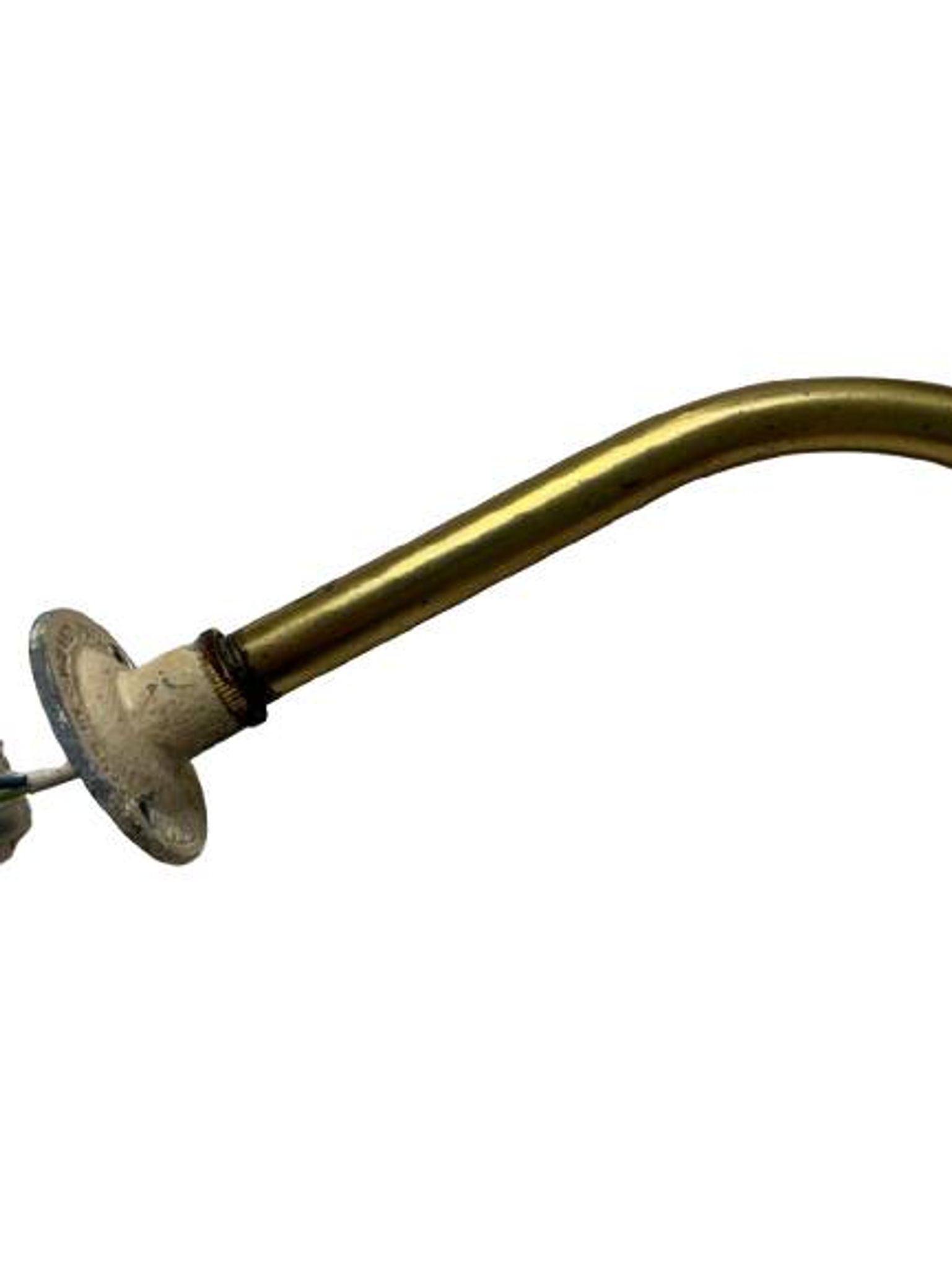 Pair of exterior or interior wall lights in gilded metal, 60s/80s