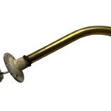 Pair of exterior or interior wall lights in gilded metal, 60s/80s