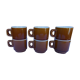 Lot de 6 tasses marron bistrot