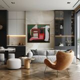 Geometric abstract on canvas "Serenity"