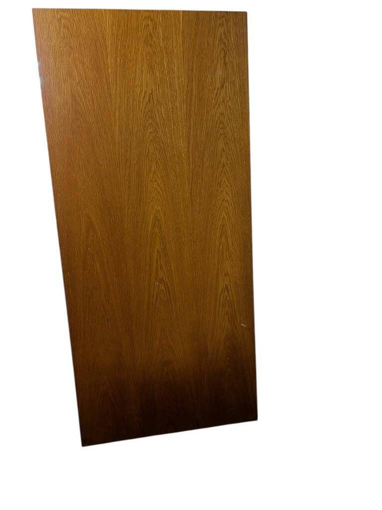 Armoire étroite vintage en bois avec volet roulant 'Soennecken'