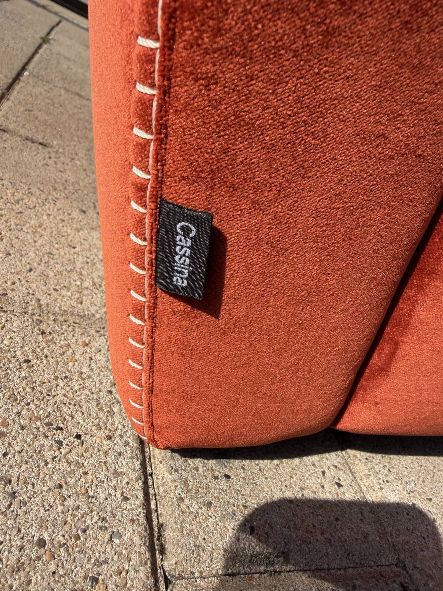 2x Cassina Utrecht chair in terracotta (rust brown) velvet in new condition!