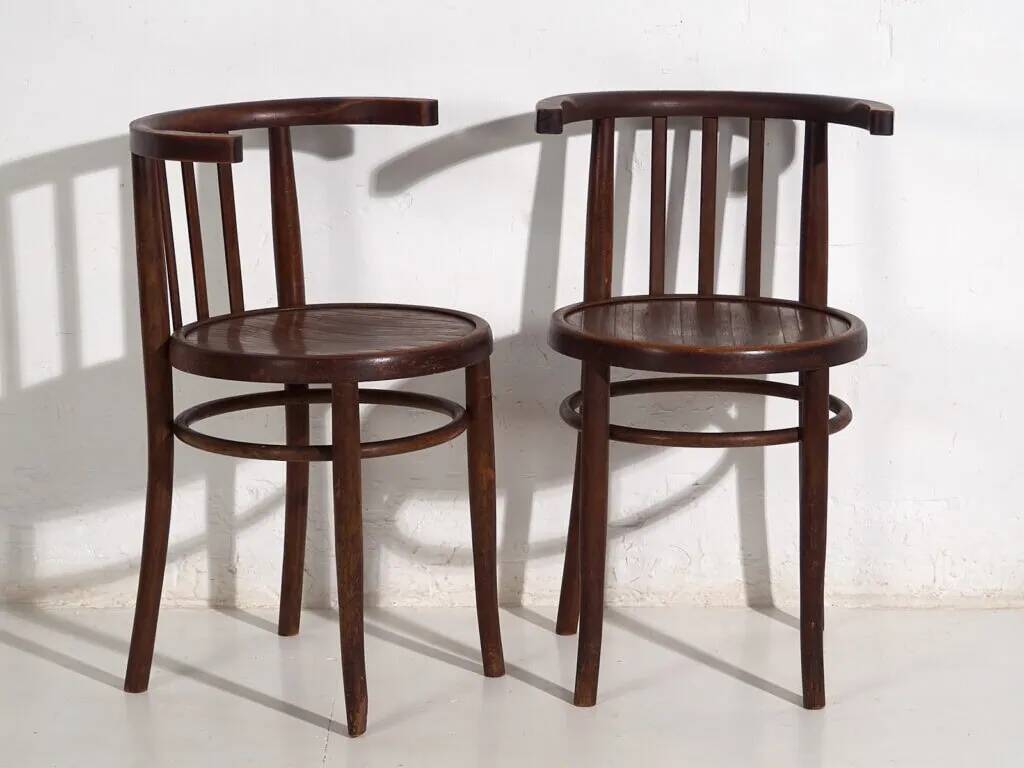 Antique bentwood chairs (circa 1920). Set of 2 pieces #3