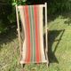 Chilienne transat vintage toile rayée