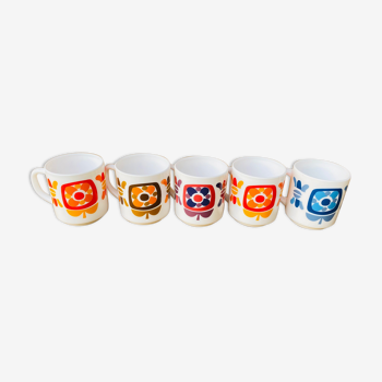 Set of 5 mug mobil arcopal 70