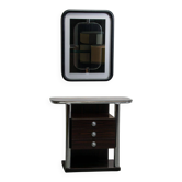 Cabinet et miroir italien. Environ 1960.