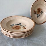 Ensemble de 8 assiettes creuses anciennes digoin