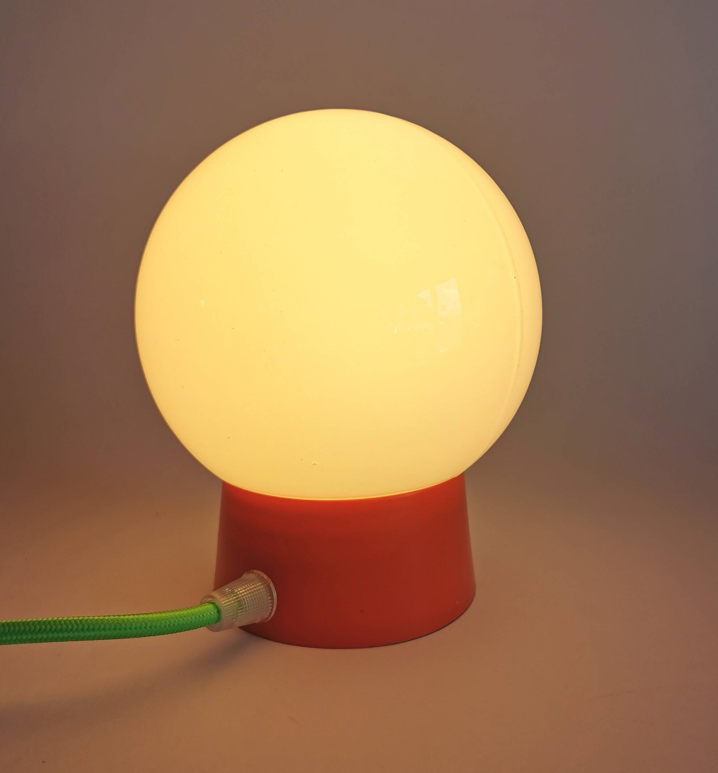 Vintage white opaline "Orange" living room bedside desk lamp