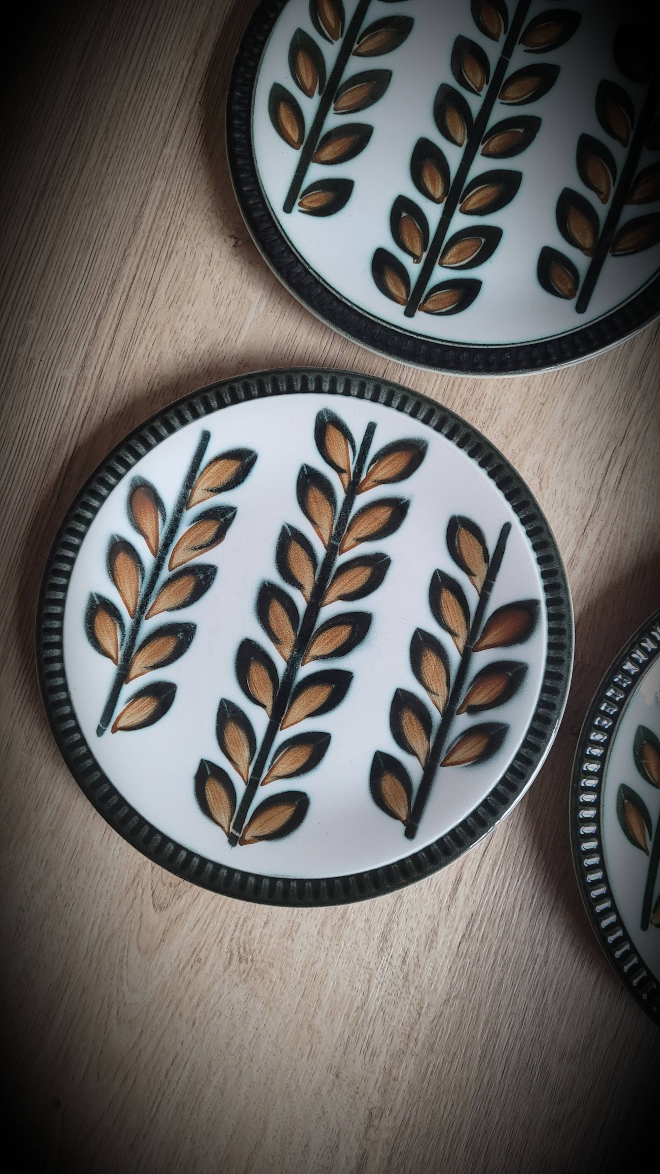 Set of 6 Rambouillet Boch plates 1966