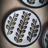 Set of 6 Rambouillet Boch plates 1966