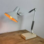 Vintage White Italian Architect Table Lamp, 1970s