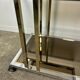 Belgo chrome serving cart/rolling table in chromed and gold-plated brass, 70s