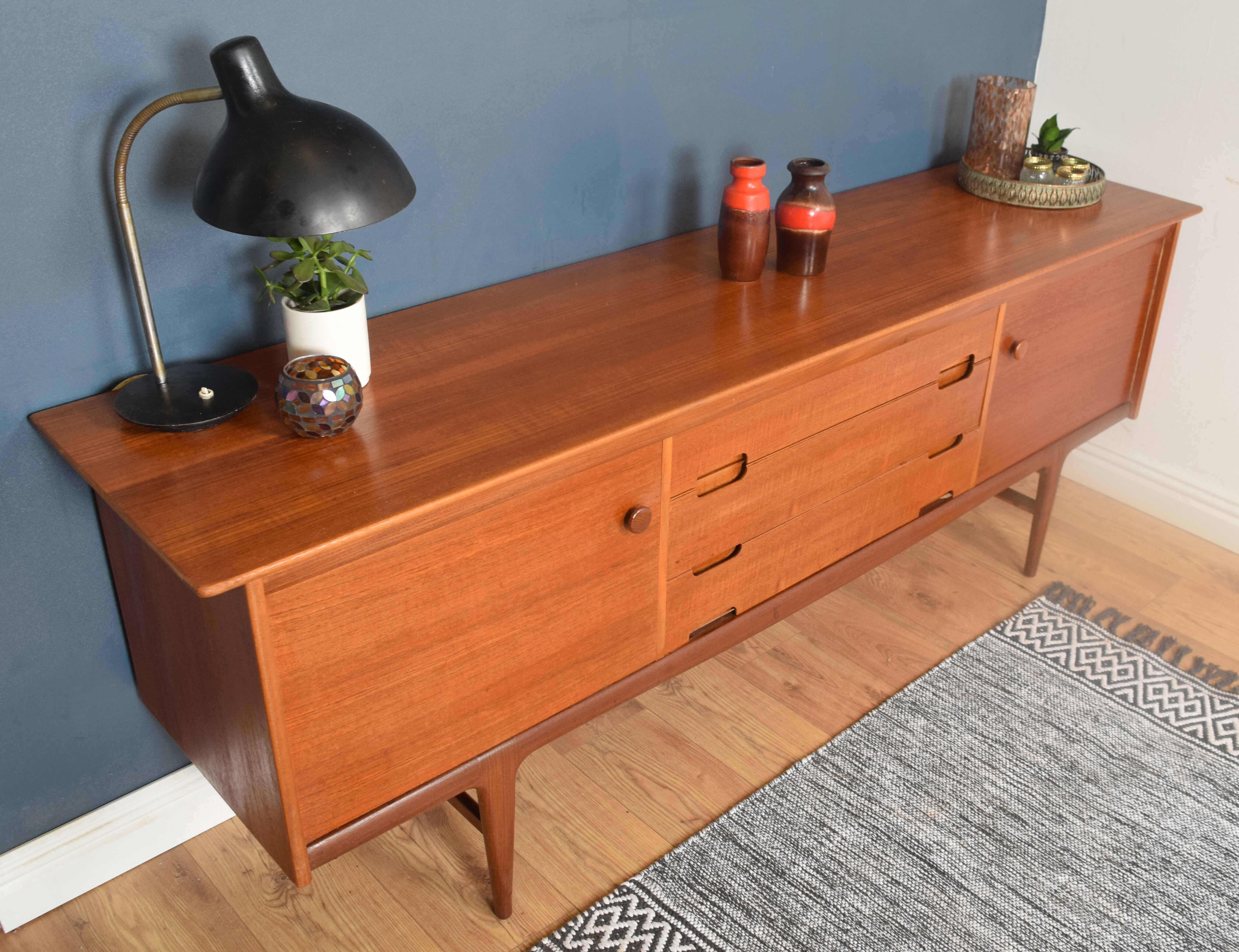 Restored Teak 1960s Long A Younger Sideboard