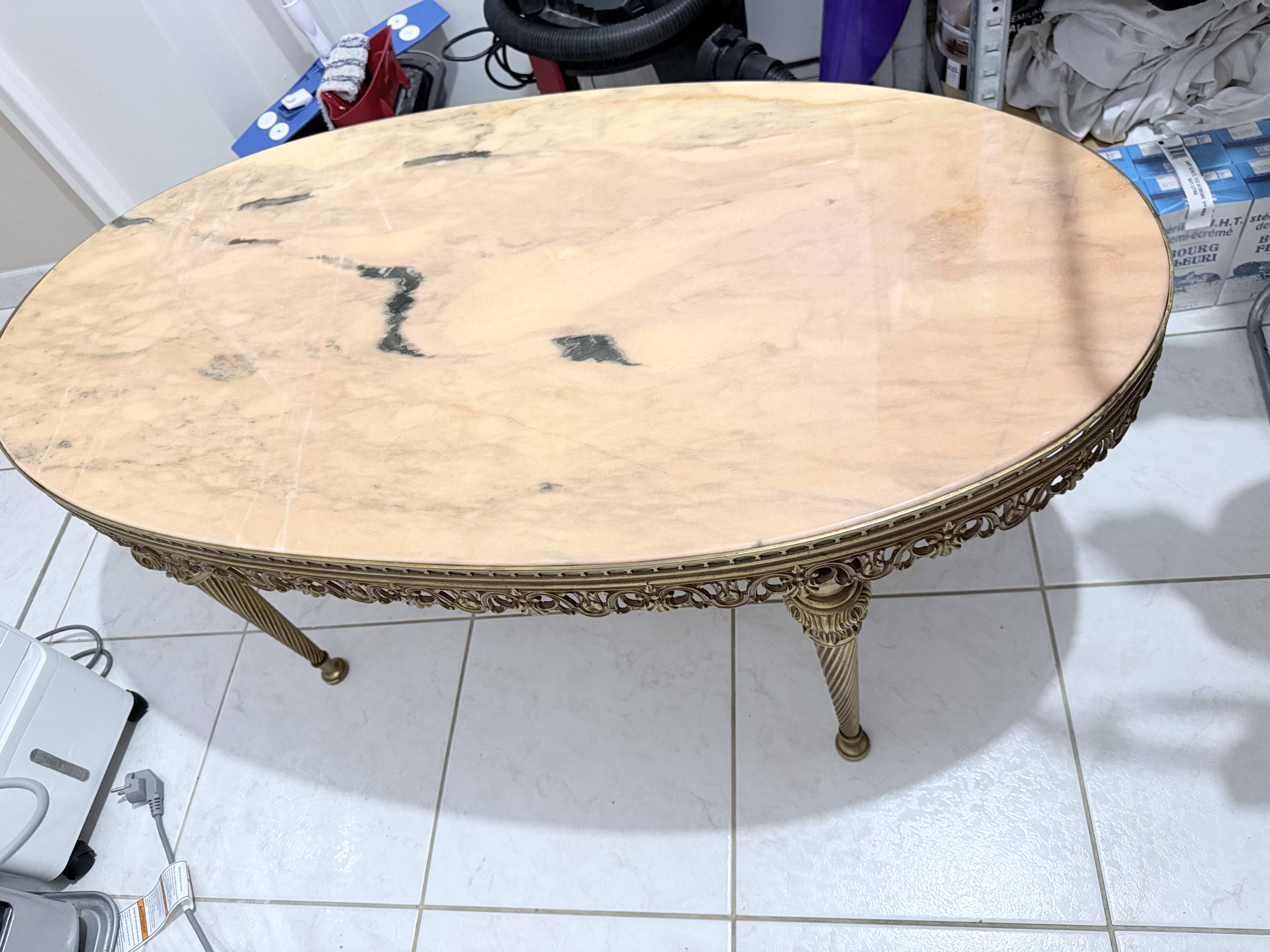 Marble coffee table